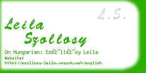 leila szollosy business card